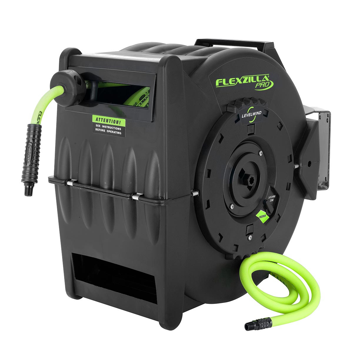 Flexzilla Retractable Air Hose Reel with Levelwind Technology 3/8" x 75'