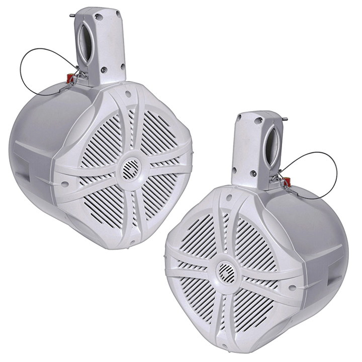 Power Acoustik Marine 6.5” 2-Way Wakeboard Speaker - White (Pair)