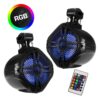 Power Acoustik Marine 8″ 2-Way Wakeboard Speakers with RGB LED Illumination - Black (Pair)