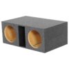 QPower Dual 12″ Large Slot-Ported Heavy-Duty Empty Woofer Box