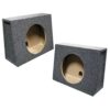 QPower Single 10″ Sealed Angled Empty Woofer Boxes (Pair)