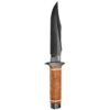 SOG Super Bowie 7.5" Black TiNi Fixed Blade Leather Handles Leather Sheath