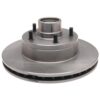Non-Coated Front Disc Brake Rotor and Hub Assembly