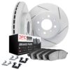 DFC Geoperformance Rotors-Slotted w/ 5000 Advanced Brake Pads w/ Hdwr