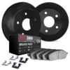 REPLACED BY 3812-54022. DFC Brake Rotor - Slotted - Black w/3000 Brake Pads & HW Kit