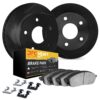 DFC Brake Rotor - Slotted - Black - HD Brake Pad - Hardware