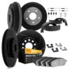 DFC Brake Rotor - Slotted - Black - HD Brake Pad - Hardware