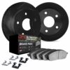 DFC Brake Rotor - Slotted - Black - HD Brake Pad - Hardware