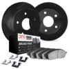 DFC Brake Rotor - Slotted - Black w/5000 Brake Pads & HW Kit