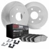 REPLACED BY 5812-54022. DFC Brake Rotor - Slotted - Silver with 3000 Ceramic Brake Pads and Hardware Kit