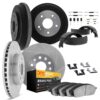 DFC Brake Rotor - Slotted - Silver- HD Brake Pad - Hardware