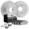 DFC Brake Rotor - Slotted Silver w/5000 Brake Pads & HW Kit