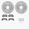 DFC Brake Rotor with 5000 Brake Pads and Hardware Kit