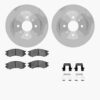 DFC Brake Rotor with 5000 Brake Pads and Hardware Kit
