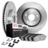 DFC Brake Rotor with 5000 Brake Pads and Hardware Kit