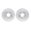 DFC Brake Rotors - Drilled & Slotted - Silver (267 mm)