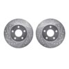 DFC Brake Rotors - Drilled & Slotted - Silver