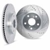 DFC Brake Rotors - Drilled & Slotted - Silver