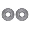 DFC Brake Rotors - Drilled & Slotted - Silver