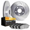 DFC Brake Rotor - Drilled & Slotted - Silver- HD Brake Pad