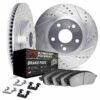 DFC Brake Rotor - Drilled & Slotted - Silver- HD Brake Pad - Hardware