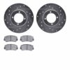 DFC Rotors-Drilled and Slotted-Silver with 5000 Advanced Brake Pads