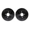 DFC Brake Rotors - Drilled & Slotted - Black