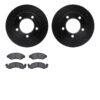 DFC Brake Rotor - Drilled & Slotted - Black- HD Brake Pad