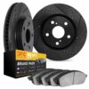 DFC Brake Rotor - Drilled & Slotted - Black- HD Brake Pad