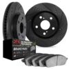 DFC Brake Rotor - Drilled & Slotted - Black- HD Brake Pad