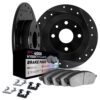 DFC Rotors-Drilled and Slotted-Black w/4000 HybriDynamic Brake Pads w/Hardware