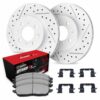 R1 Brake Rotors - Carbon Coated - D/S w/ Optimum Oe Pads & Hdw