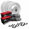 R1 Brake Rotor & Drum- Carbon Coated - D/S w/ Optimum Oe Pads, Shoes, & Hdw