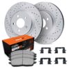 R1 Brake Rotors - Carbon Coated - D/S w/ Sup Dty Pads & Hdw