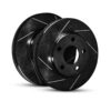 R1 Concepts Brake Rotor- Slotted - Black