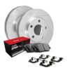 R1 Brake Rotors - Slotted - Silver w/  5000 Oep Pads & Hdw