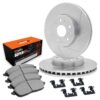 R1 Brake Rotors - Slotted - Silver w/ Sup Dty Pads & Hdw