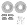 R1 Concepts Brake Rotor- Blank with Optimum Oe Pads & Hdw