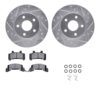 R1 Brake Rotors - D/S - Silver w/ Optimum Oe Pads & Hdw