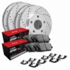 R1 Brake Rotor & Drum- D/S - Silver w/ Optimum Oe Pads, Shoes, & Hdw