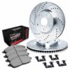 R1 eLINE Series Brake Rotors - D/S - Silver - Perf Off-Road/Tow Pads - Hdw