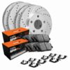 R1 Brake Rotor & Drum- D/S - Silver w/ Sup Dty Pads, Shoes, & Hdw