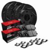R1 Brake Rotor & Drum- D/S - Black w/ Optimum Oe Pads, Shoes, & Hdw