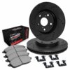 R1 eLINE Series Brake Rotors - D/S - Black - Perf Off-Road/Tow Pads - Hdw