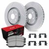 R1 Brake Rotors - Carbon Coated - Slotted w/ Optimum Oe Pads & Hdw