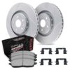 R1 Brake Rotors - Carbon Coated - Slotted w/ Perf Off-Road/Tow Pads & Hdw