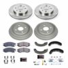 OE Stock Replacement Low-Dust Ceramic Brake Pad, Rotors, Drum + Shoe Kit