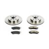 OE Stock Replacement Low-Dust Ceramic Brake Pad and Rotor Kit