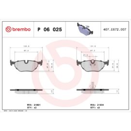 BREMBO BRAKE PAD SET