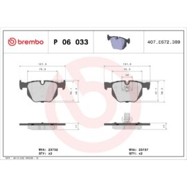 BREMBO BRAKE PAD SET